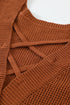 Cross Back Hollow-Out Sweater